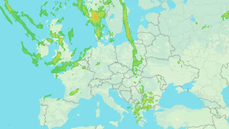 Srážky weather map