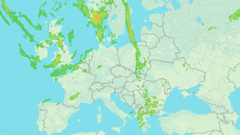 Srážky weather map