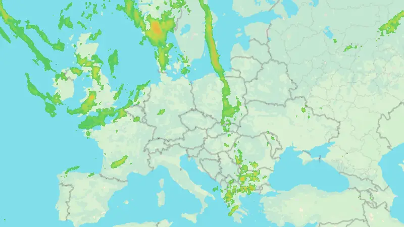 Srážky weather map