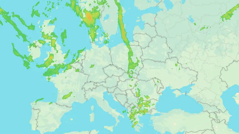 Srážky weather map