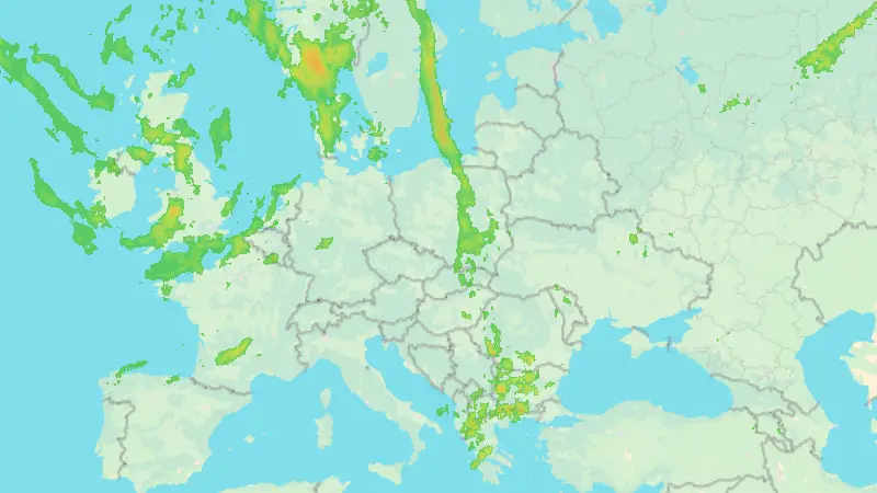Opady weather map