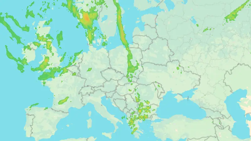 Opady weather map