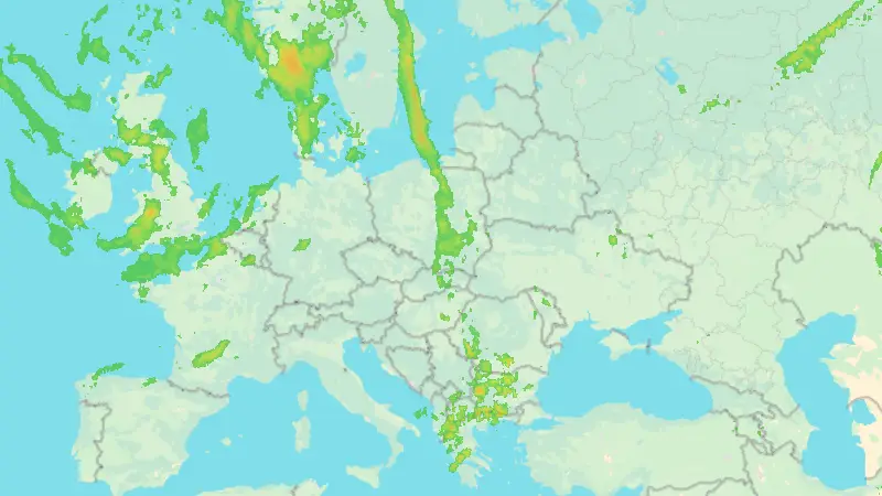 Opady weather map