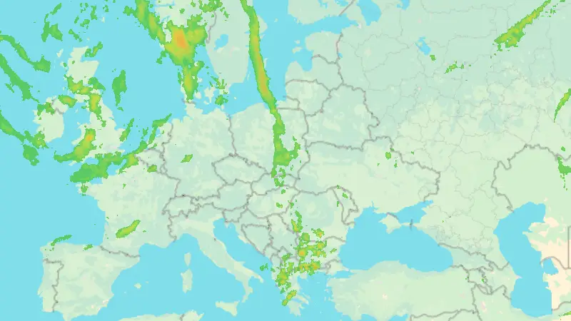 Opady weather map