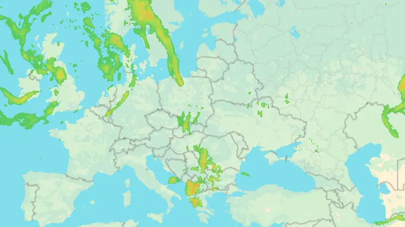 Opady weather map