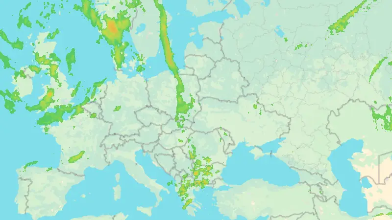 Opady weather map