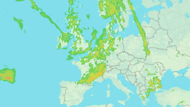 Precipitation weather map