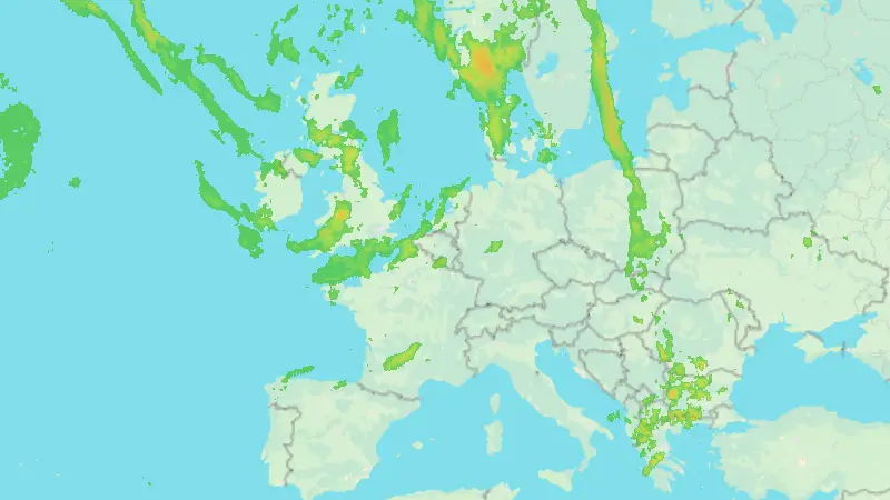 Precipitation weather map