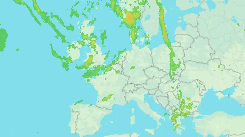 Precipitation weather map