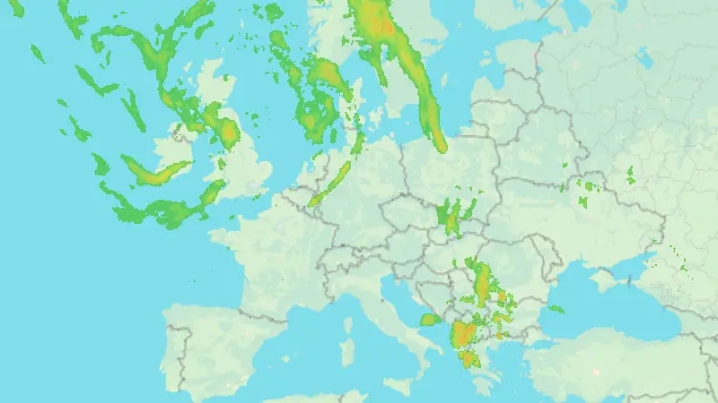 Precipitation weather map
