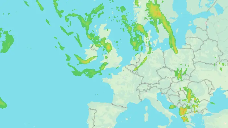 Precipitation weather map