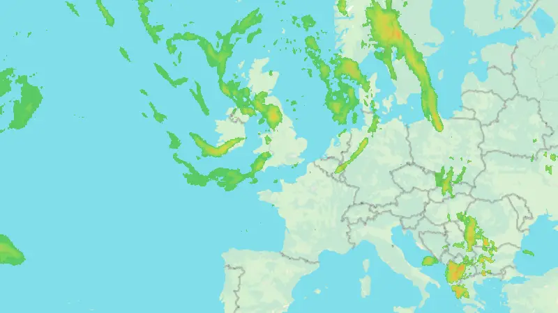 Precipitation weather map