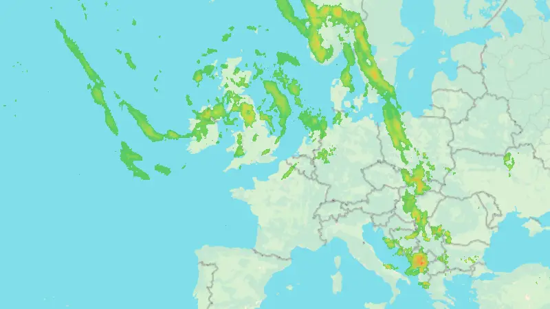 Precipitation weather map