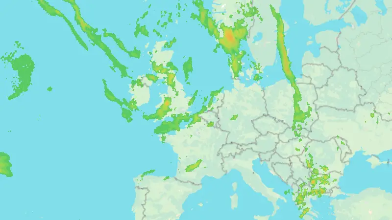 Precipitation weather map