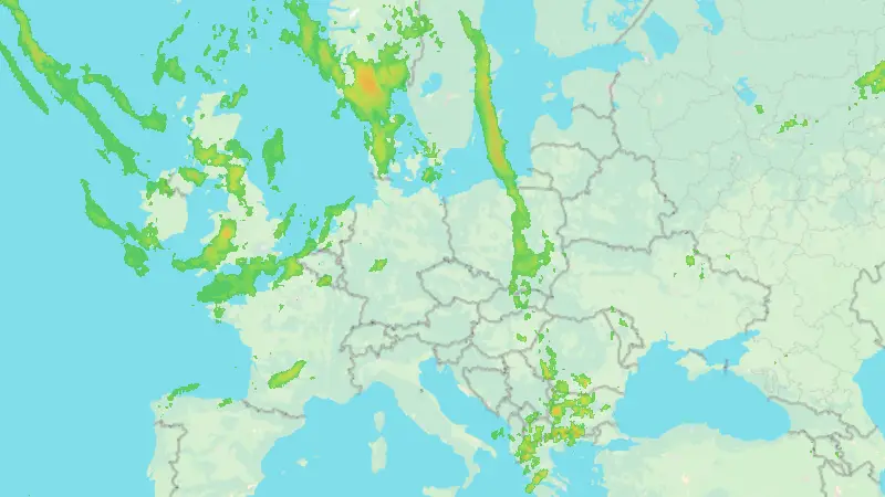 Precipitation weather map