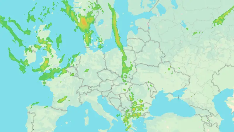 Opady weather map