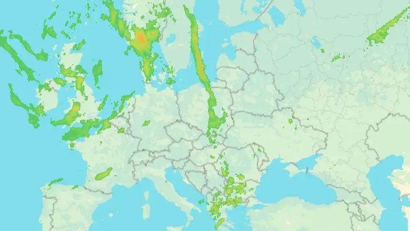 Opady weather map