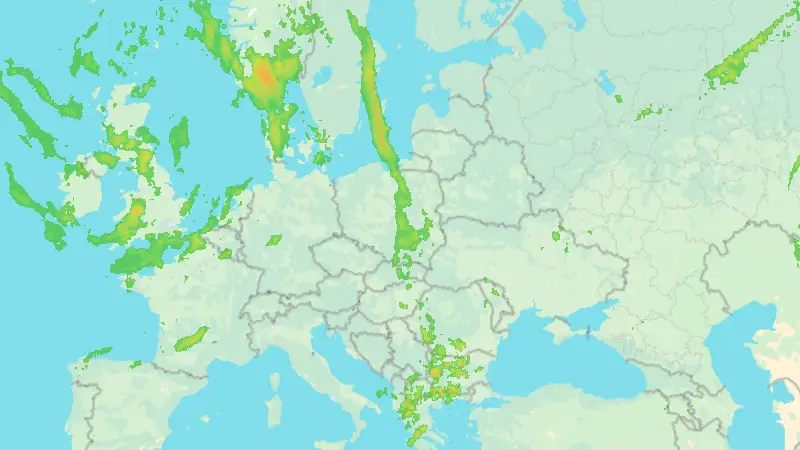 Opady weather map