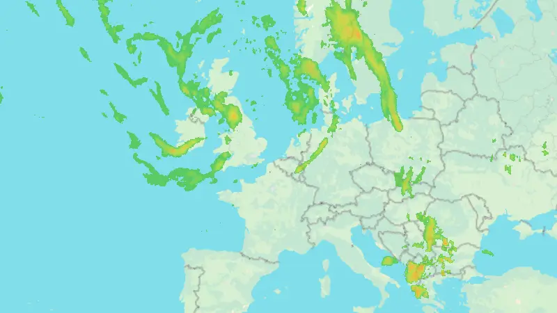 Précipitations weather map
