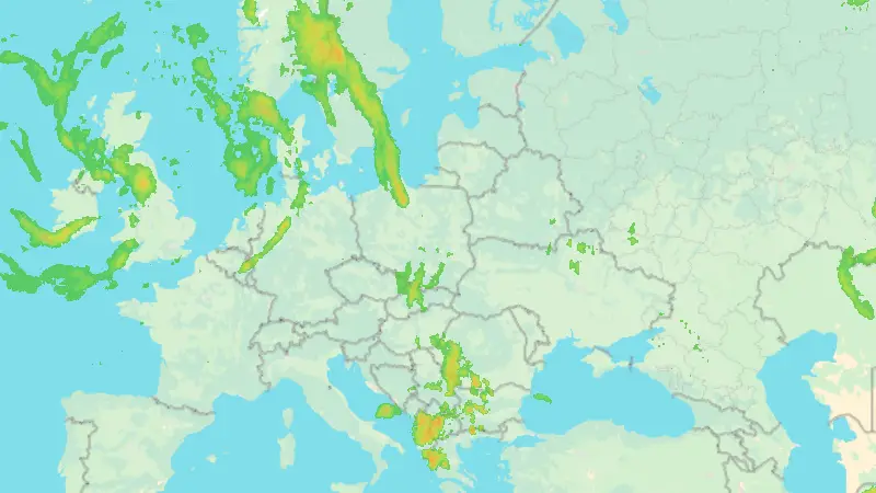 Opady weather map