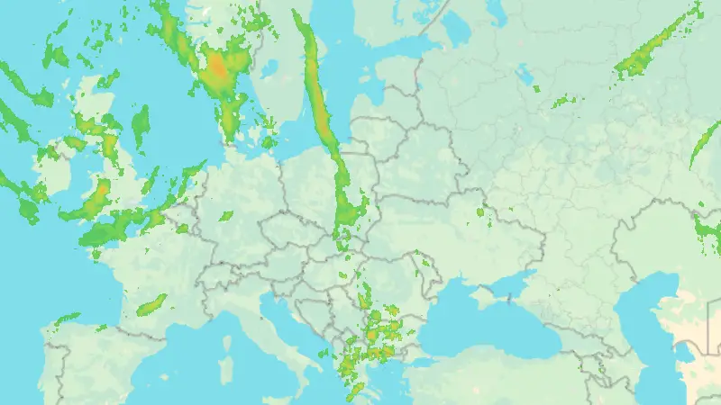 Opady weather map