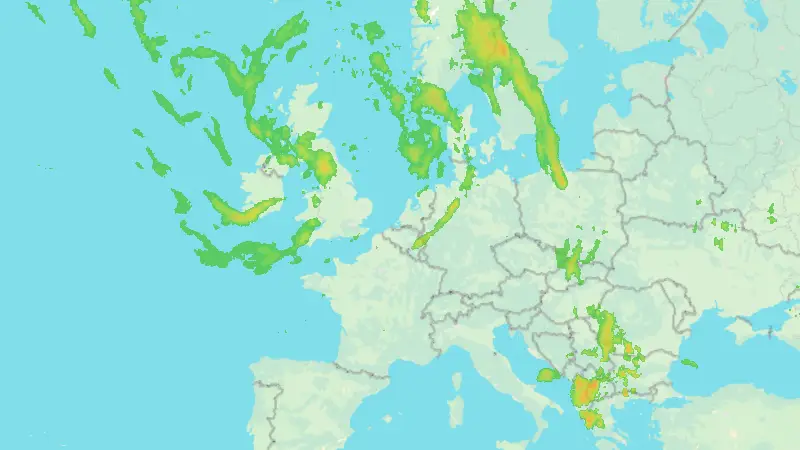 Precipitation weather map