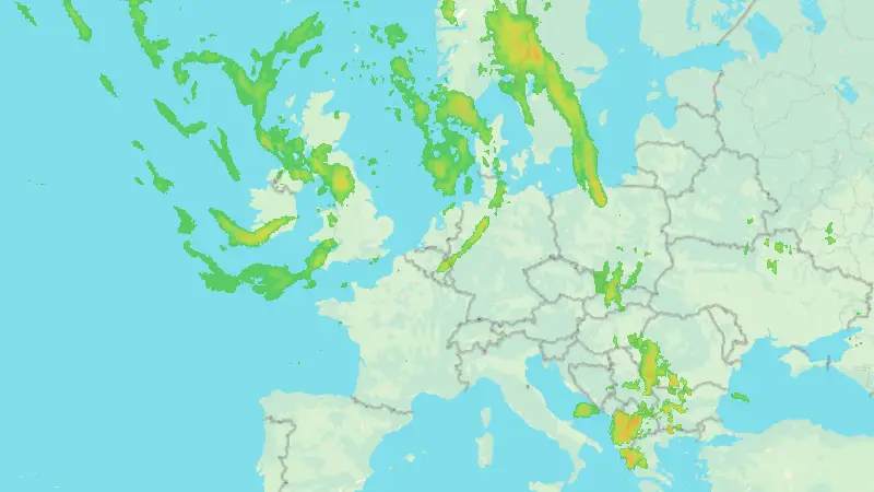 Precipitation weather map
