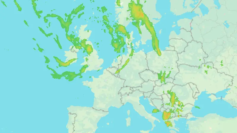 Precipitation weather map