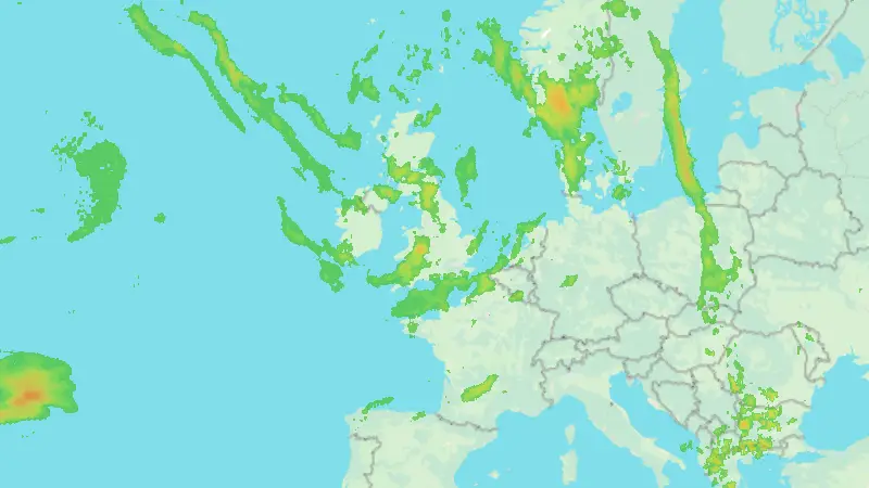 Precipitation weather map