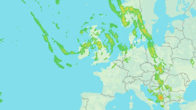 Precipitation weather map