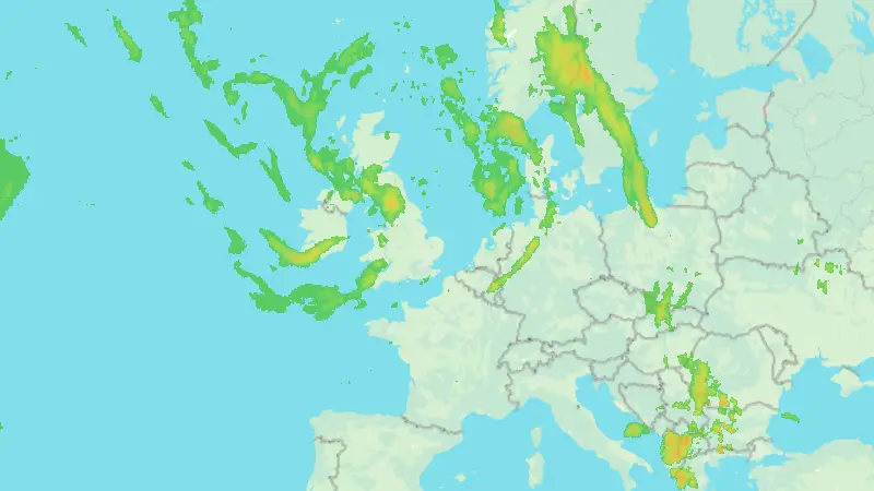 Precipitation weather map