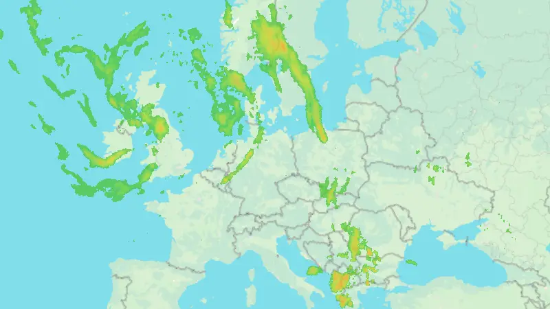 Precipitation weather map