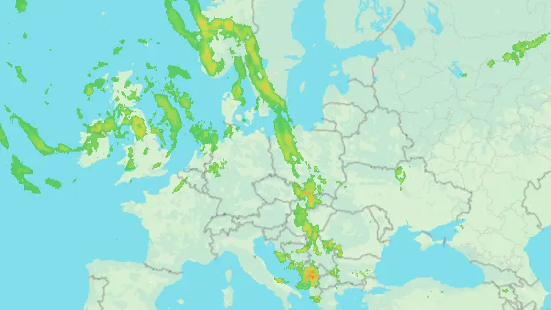 Precipitation weather map