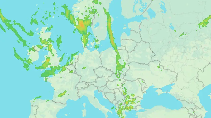 Opady weather map