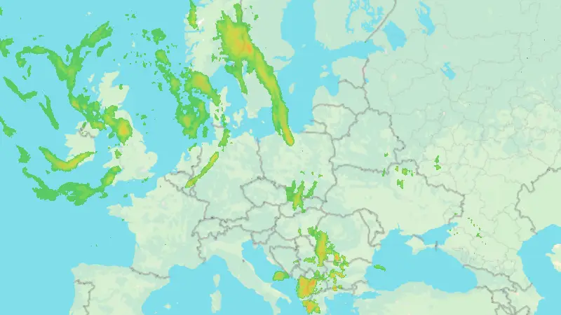 Opady weather map