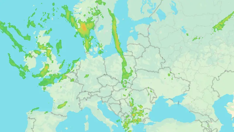 Opady weather map