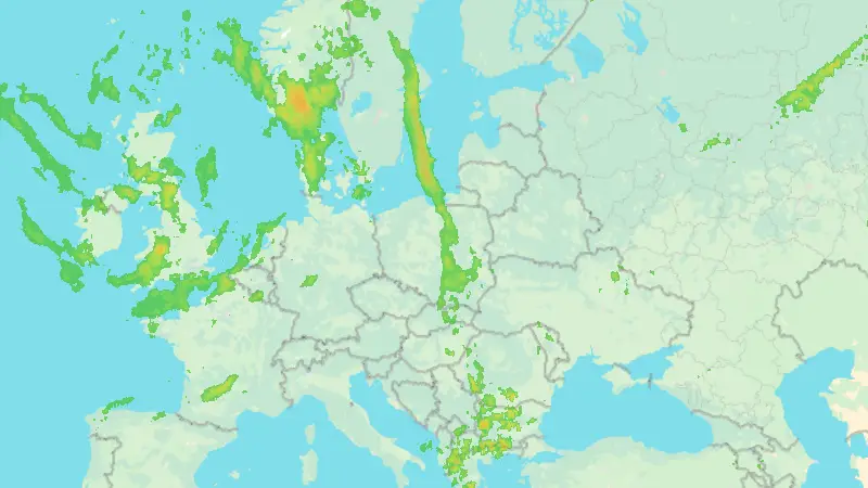 Opady weather map