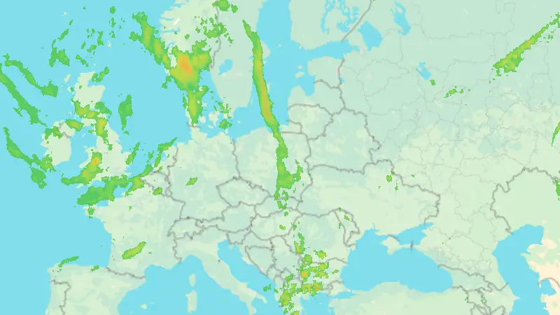 Opady weather map