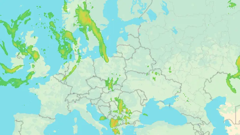 Opady weather map