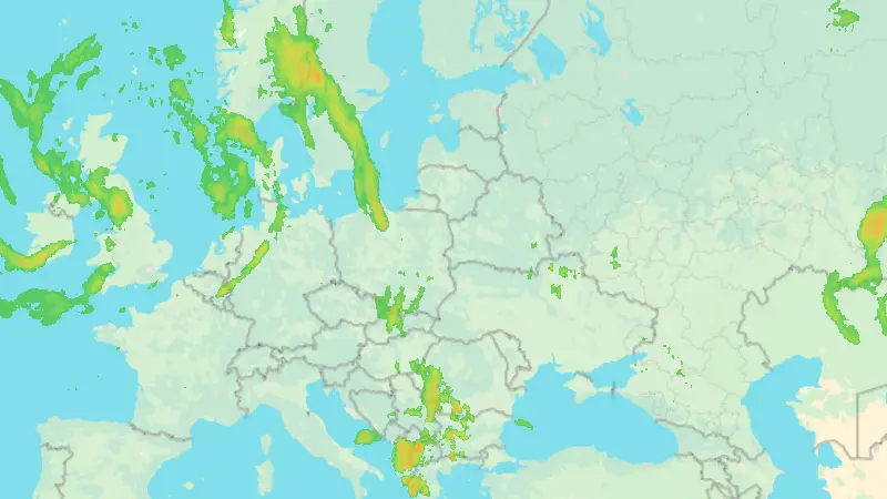 Opady weather map