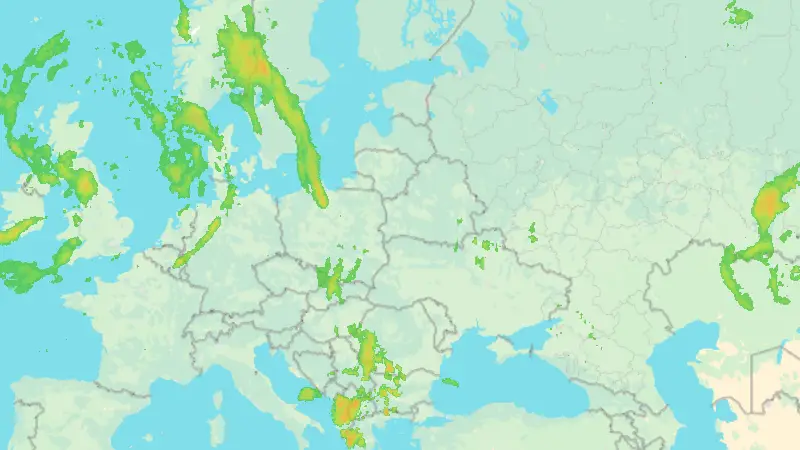 Opady weather map