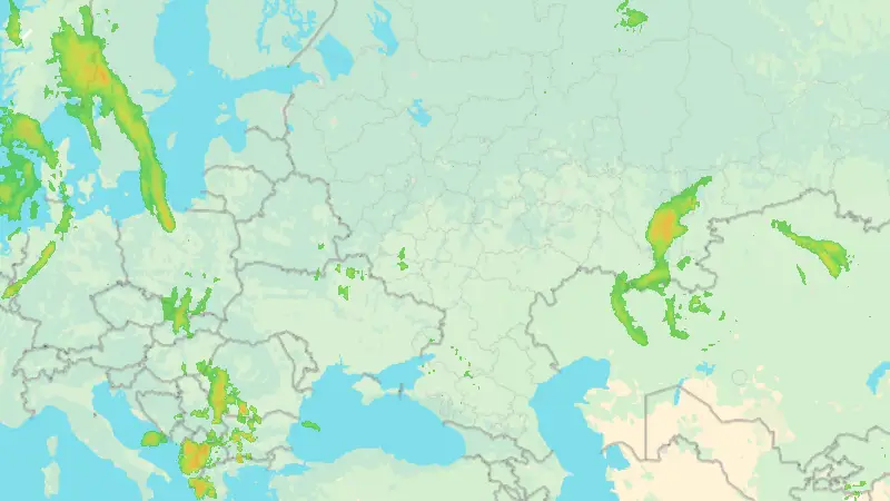 Precipitation weather map
