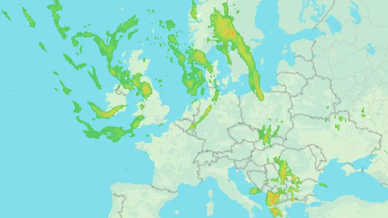 Precipitation weather map