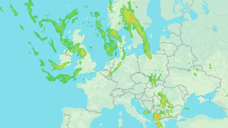 Precipitation weather map