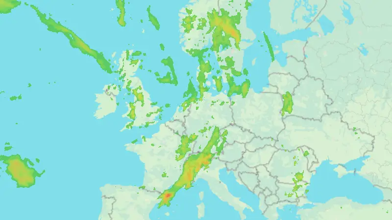Precipitation weather map
