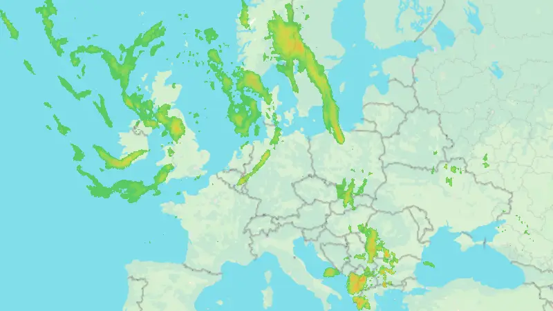 Precipitation weather map