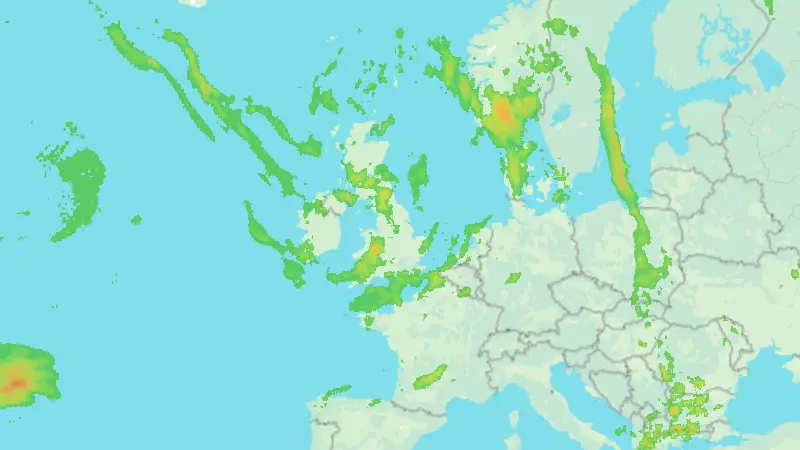 Precipitation weather map