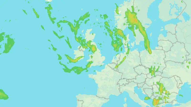 Precipitation weather map