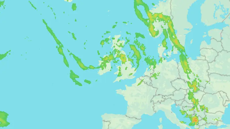 Opady weather map