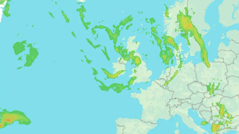 Precipitation weather map